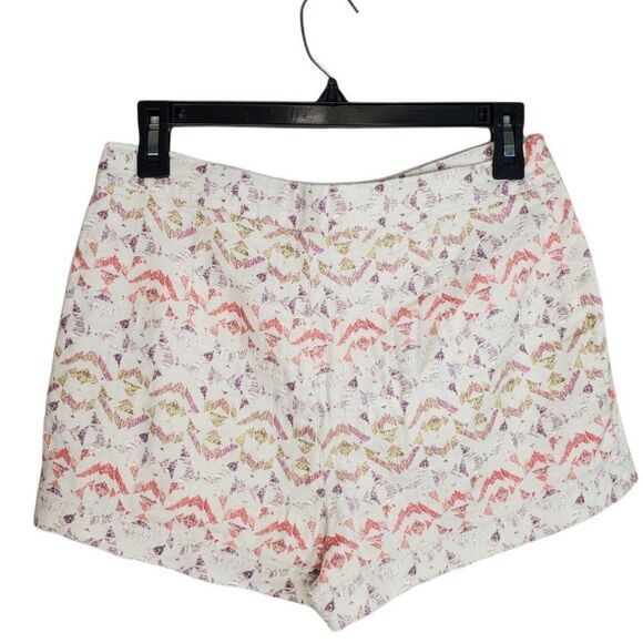 Free People Linen Blend Cream Aztec Boho Geometric Print Summer Shorts - Picture 2 of 8